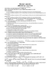 Đề thi Ôn tập  học kì I môn sinh học - Lớp 12